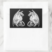 Sticker Rectangulaire Dragon ailé (Sac)