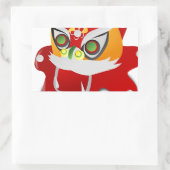 Sticker Rectangulaire dragon chinois (Sac)