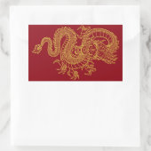 Sticker Rectangulaire Dragon chinois (Sac)