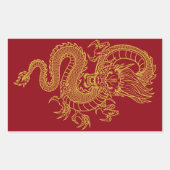 Sticker Rectangulaire Dragon chinois (Devant)