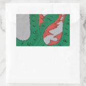 Sticker Rectangulaire Dragon chinois (Sac)