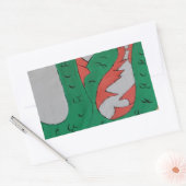 Sticker Rectangulaire Dragon chinois (Enveloppe)