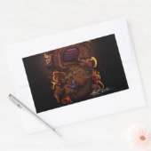 Sticker Rectangulaire Dragon (conception de signature) (Enveloppe)