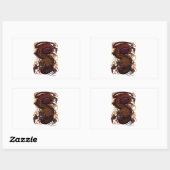 Sticker Rectangulaire Dragon (conception de signature) (Feuille)