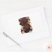 Sticker Rectangulaire Dragon (conception de signature) (Enveloppe)