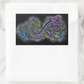Sticker Rectangulaire Dragon dansant (Sac)
