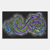 Sticker Rectangulaire Dragon dansant (Devant)
