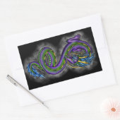 Sticker Rectangulaire Dragon dansant (Enveloppe)