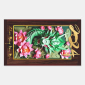 Sticker Rectangulaire Dragon de bois vietnamien Nouvel An 2024 RecS (Devant)