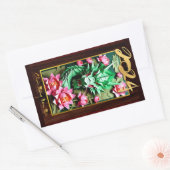 Sticker Rectangulaire Dragon de bois vietnamien Nouvel An 2024 RecS (Enveloppe)