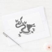Sticker Rectangulaire Dragon de style oriental (Enveloppe)