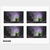 Sticker Rectangulaire Dragon doré (Feuille)
