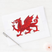 Sticker Rectangulaire Dragon gallois à effet de biseau (Enveloppe)