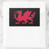 Sticker Rectangulaire Dragon gallois rouge (Sac)