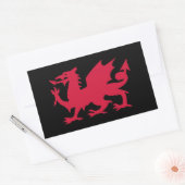 Sticker Rectangulaire Dragon gallois rouge (Enveloppe)