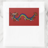 Sticker Rectangulaire Dragon oriental (Sac)