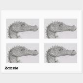 Sticker Rectangulaire Dragon perlé (Feuille)