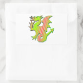 Sticker Rectangulaire Dragon stylisé (Sac)