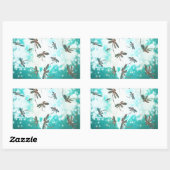 Sticker Rectangulaire Dragonfly (Feuille)