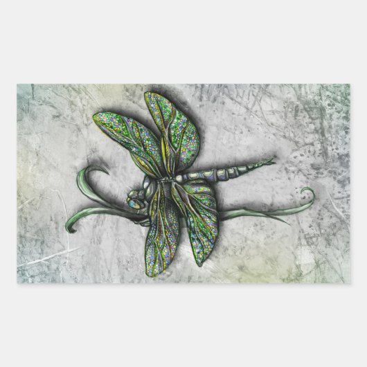 Sticker Rectangulaire DragonFly (Devant)