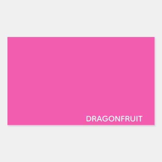 Sticker Rectangulaire Dragonfruit pink color (Devant)