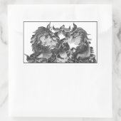 Sticker Rectangulaire Dragons chinois (Sac)