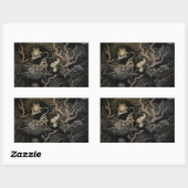 Sticker Rectangulaire Dragons japonais (Feuille)