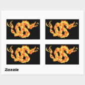 Sticker Rectangulaire Drake Fire (Feuille)