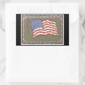 Sticker Rectangulaire Drapeau 48 étoiles (Sac)