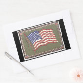 Sticker Rectangulaire Drapeau 48 étoiles (Enveloppe)