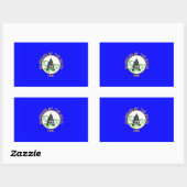 Sticker Rectangulaire Drapeau 4 Helena, Montana (Feuille)