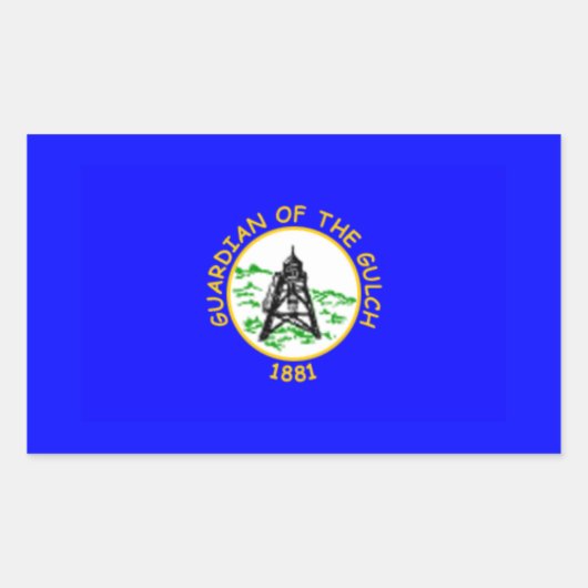 Sticker Rectangulaire Drapeau 4 Helena, Montana (Devant)