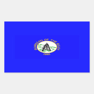 Sticker Rectangulaire Drapeau 4 Helena, Montana