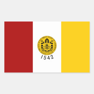 Sticker Rectangulaire Drapeau 4 San Diego