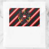 Sticker Rectangulaire Drapeau à rayures autrichien (Sac)