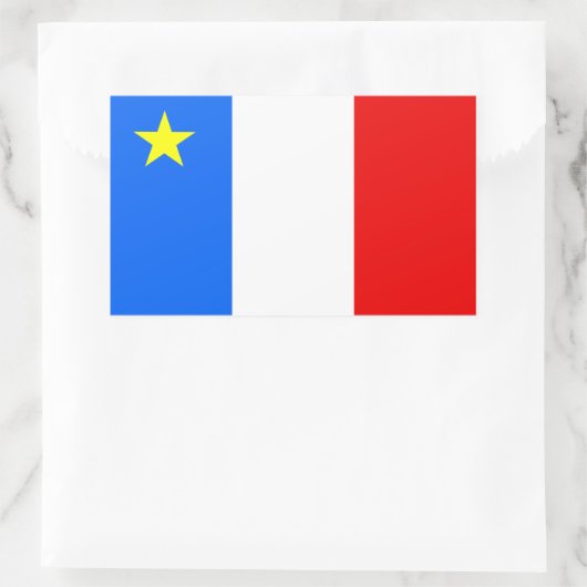 Sticker Rectangulaire Drapeau Acadia (Sac)