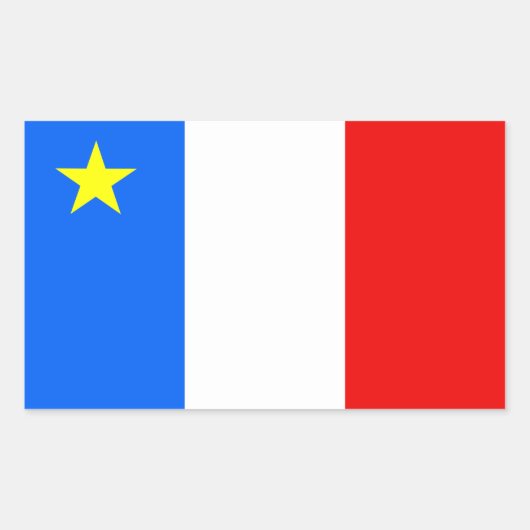 Sticker Rectangulaire Drapeau Acadia (Devant)