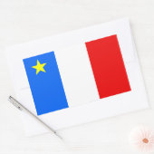 Sticker Rectangulaire Drapeau Acadia (Enveloppe)