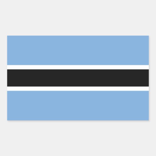 Sticker Rectangulaire Drapeau adhésif du Botswana (Devant)