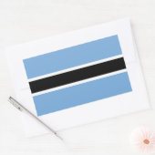 Sticker Rectangulaire Drapeau adhésif du Botswana (Enveloppe)