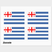 Sticker Rectangulaire Drapeau Adjara Patriotique (Feuille)