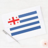 Sticker Rectangulaire Drapeau Adjara Patriotique (Enveloppe)