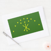 Sticker Rectangulaire Drapeau Adygea patriotique (Enveloppe)