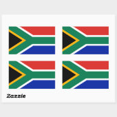 Sticker Rectangulaire Drapeau Afrique du Sud (Feuille)