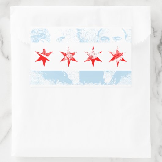 Sticker Rectangulaire Drapeau Al Capone Chicago (Sac)