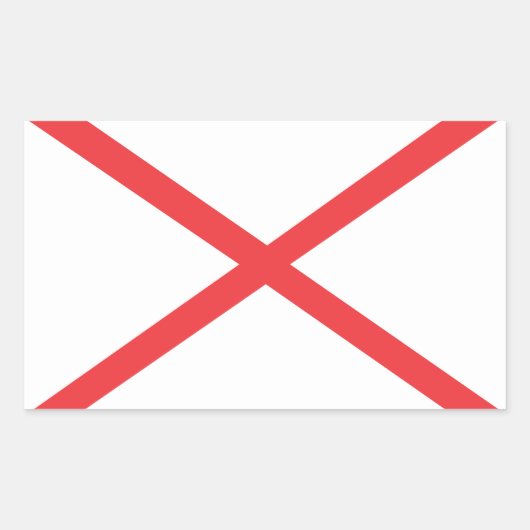 Sticker Rectangulaire Drapeau Alabama (Devant)