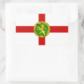 Sticker Rectangulaire Drapeau alderney patriotique (Sac)