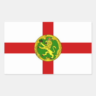 Sticker Rectangulaire Drapeau alderney patriotique