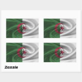 Sticker Rectangulaire Drapeau Algérie (Feuille)