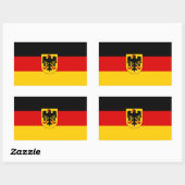 Sticker Rectangulaire Drapeau allemand (Feuille)